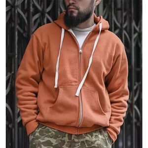 Bronson 1950 Style Wind Shield Thermal Lined Sweatshirt Hoodie Men Zip Jacket 44